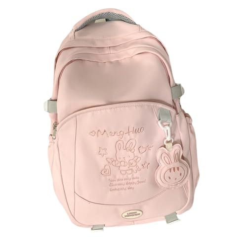 Aesthetic Cartoon Embroidery Backpack Large Capacity Multiple Pocket School Bag Junior High College Student Book Bag4