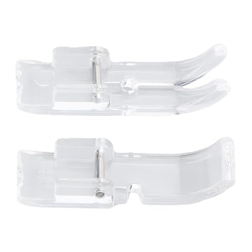 2 piezas pie prensatela transparente para máquina de coser miniatura 3