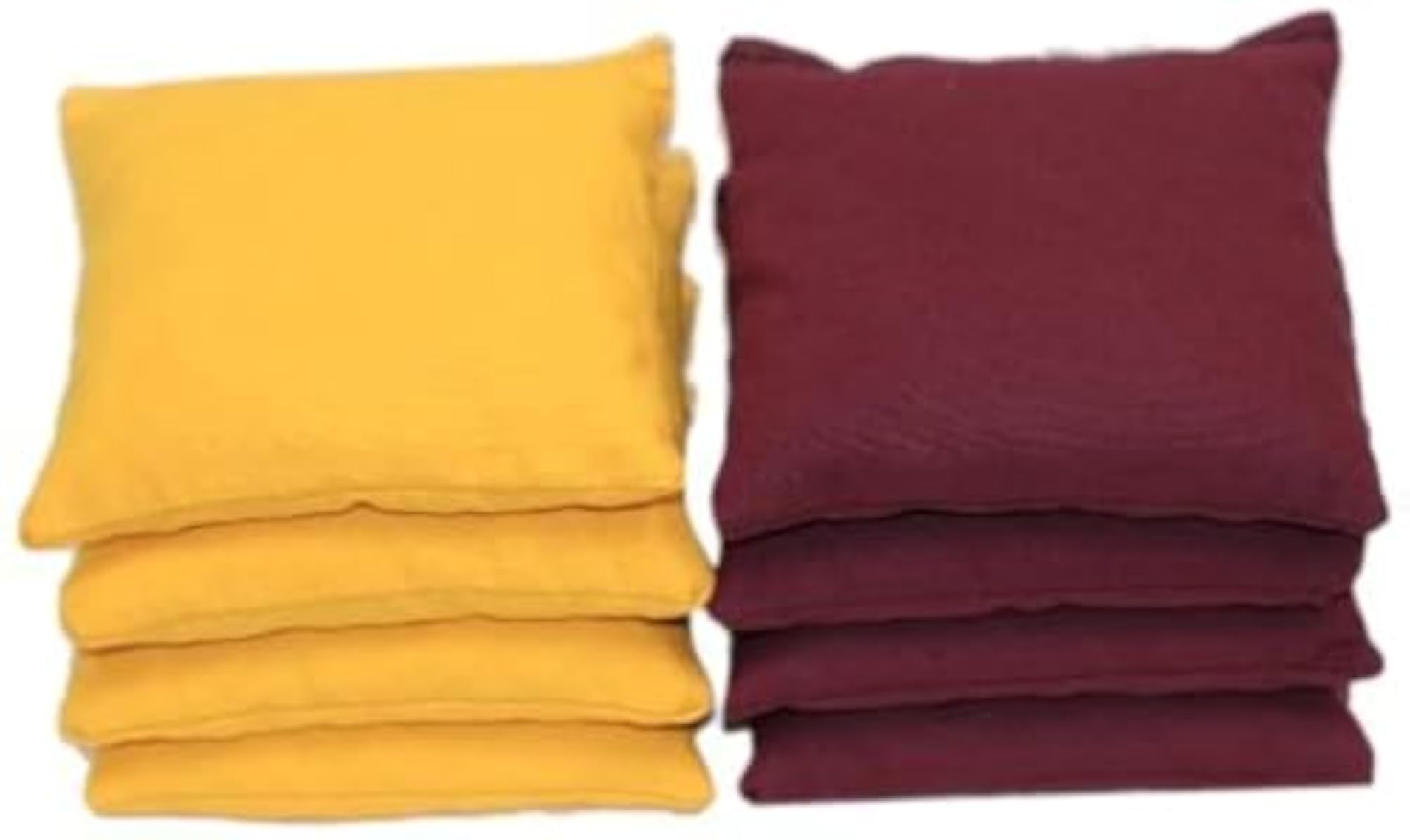 Cornhole Bags Set - 4 Yellow, 4 Burgundy