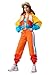galeeup Women 80s Tracksuit Costume Hip Hop 90s Sportswear Windbreaker Jumpsuit Disco Track Suit Outfits 6 Piece Set (US, Alpha, Medium, Regular, Regular, Orange Yellow)
