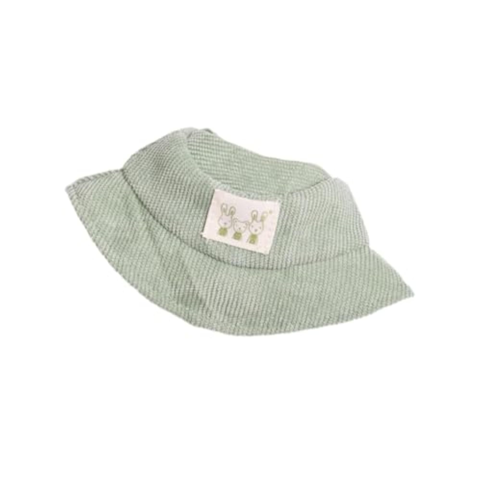 Cute Green Doll Hat for 15cm Dolls, Pretend Play