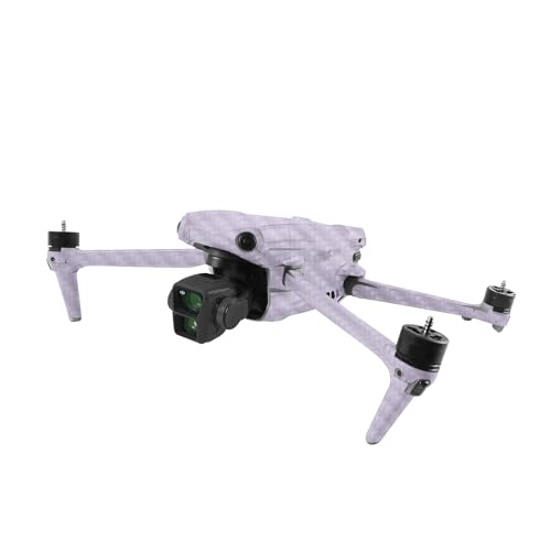Image of MightySkins Carbon Fiber Skin Compatible with DJI Air 3 - Solid Lilac | Protective, Durable Textured Carbon Fiber Finish | Easy to Apply