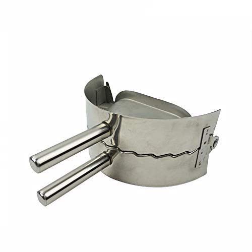 Stainless Steel Dumpling Maker, X-Large 5" Goya Empanada Press Mold, Ravioli Mould Crimper, Wraper Dough Cutter - for Pie Ravioli Chinese Dumpling Pastry, with long handle (XL 5" Dia)