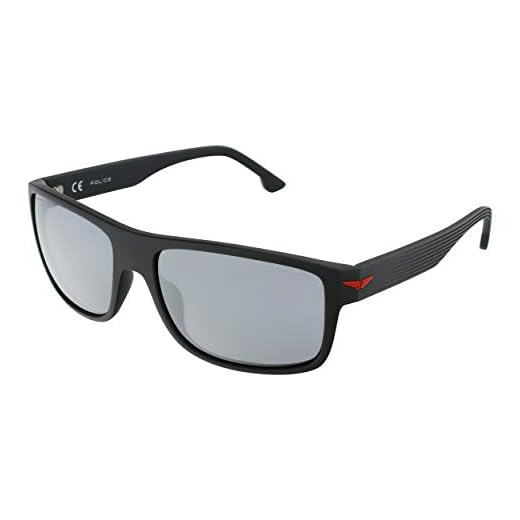 POLICE SPLB39E Gafas, Shiny Full Anthracite Grey, 60 para Hombre