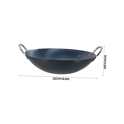 Wok de hierro con doble mango tradicional 32x9 cm miniatura 3