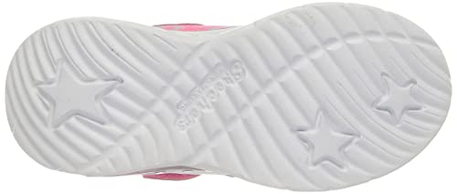 Skechers Star Sparks Sneaker, Pink Mesh/Multi Trim, 4 UK Child