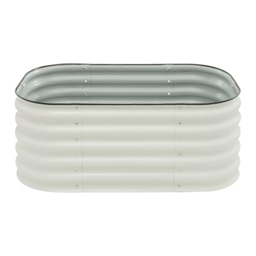 Hochbeet Metall 6-in-1 Hochbeete, Pflanzbeet aus Aluminium-verzinktes Stahl, Garten Beet für Pflanzen, Gemüse und Blumen (105 * 60 * 43cm)