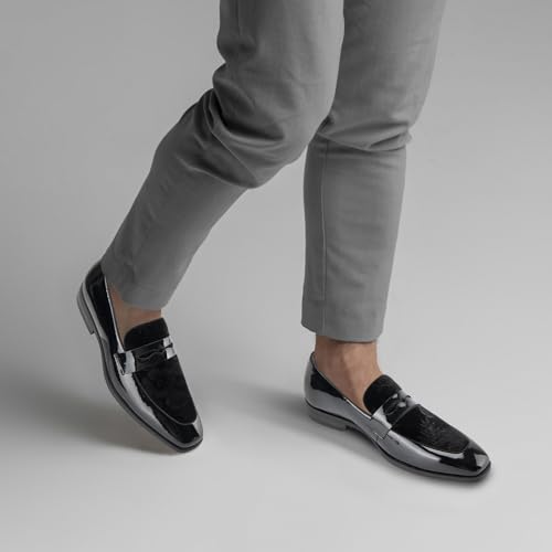 Image of JITAI Mens Velvet Loafers Dress Shoes Loafers for Men Tuxedo Suit Shoes