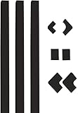 ECHOGEAR On-Wall Cable Raceway Kit in Black for Hiding Up to 4 Cords - Easy Peel & Stick Install Helps Conceal & Organize Cables from Mounted TVs & Other Electronics - Customize Your Cable Management