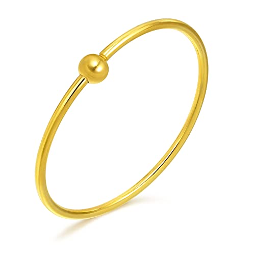 Image of CHOW SANG SANG 999.9 24K Gold Charme Price-by-Weight 11.97g Glossy-Finish Gold Bangle (Size: 7) for Women 90194K (Glossy-Finish Gold, 07)