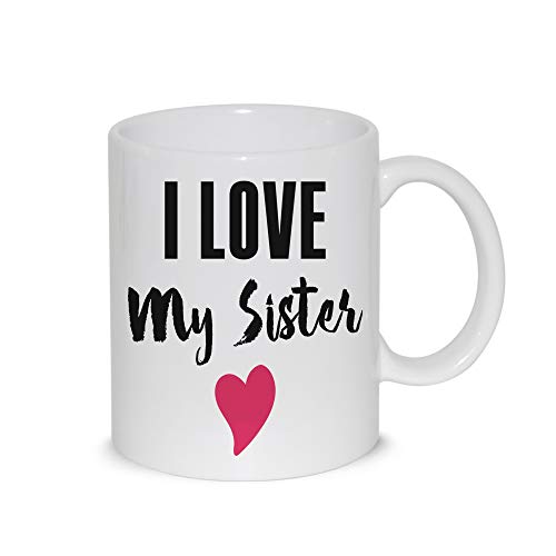 thedifferent Tazza Mug I Love My Sister - Amo Mia Sorella Thè/Latte - Idea Regalo