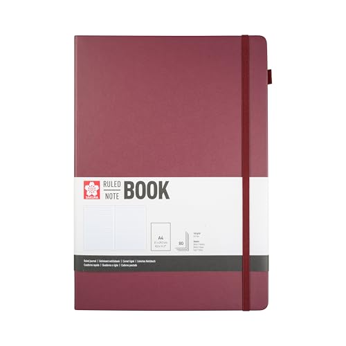 Cahier ligné A4 élégant couleur mûre pour vos réunions de bureau et projets