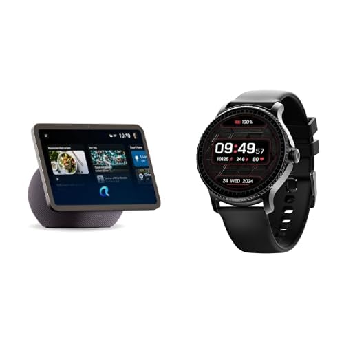 Image of boAt Lunar Discovery 2026 Edition (Active Black) with Amazon Echo Show 8 (Graphite) Combo, Save extra