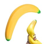 Jumbo Banana Squishys, 45x7cm Giant Squishys Banana Stress Relief Fidget Toy, Soft Rubber Bananas Squeeze Toy For Adults, Stress Relief Hand Toys For School Office Travel Adults Kids Gift