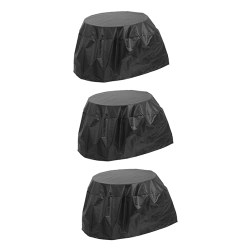 ibasenice 3 Piezas Cubierta De Parrilla para Parque Parilla Parrilla De Carbón Cubierta De Parrilla Impermeable Cubierta Protectora De Barbacoa Fundas Protectoras Barbacoa Tela Oxford Black