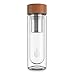 Invigorated Water pH Hydrate Glass Alkaline Water Bottle - Portable Filtered Water Bottle - Water Bottle Filter - Increase pH (400 ml) - Alkaline Water Bottle with Filter - Glass Water Bottle Filter