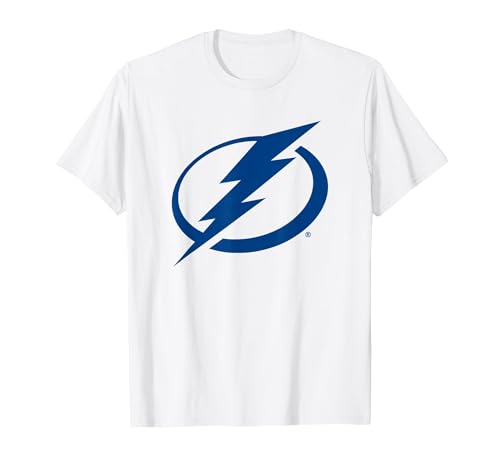 Tampa Bay Lightning Icon Logo Officially Licensed T-Shirt, Men, White, Large