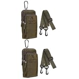 2 Piezas Bolsa De Mensajero Riñonera Bolso Pequeño Bolso De Hombro Del Teléfono Bolsa De La Cintura Del Teléfono Bolsa De Teléfono Tela De Nailon Universal Maquillaje