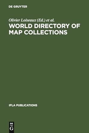 World Directory of Map Collections: 4. Ausgabe. Reprint 2010., 4th Edition book cover