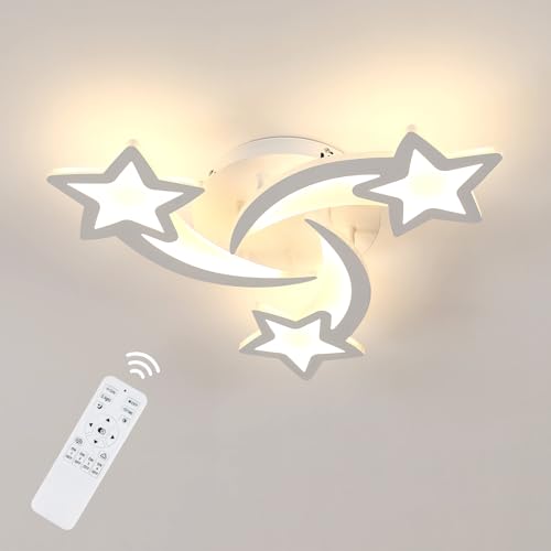 Seamoon Modern Ceiling Lights, Ceiling Lights Living Room Dimmable LED Lights 30w 3375LM for Bedroom Ceiling with Remote Control/APP for Children's Bedrooms and Living Rooms 3000k-6500k, 50cm