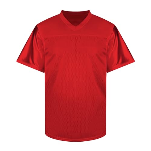 Image of NICNZQI Blank Football Jersey for Men 90s Hip Hop Vintage Mesh Sports Top