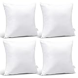 OTOSTAR Throw Pillows Inserts 18x18 Inches, Set of 4 Square Form Cushion Stuffer for Couch, Sofa,...