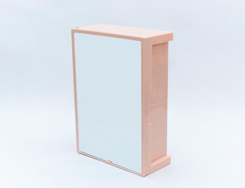 Image of zahab Premium Bathroom Cabinet Multipurpose Wall Mounted Storage Cabinet with Mirror, Prime Look Pink