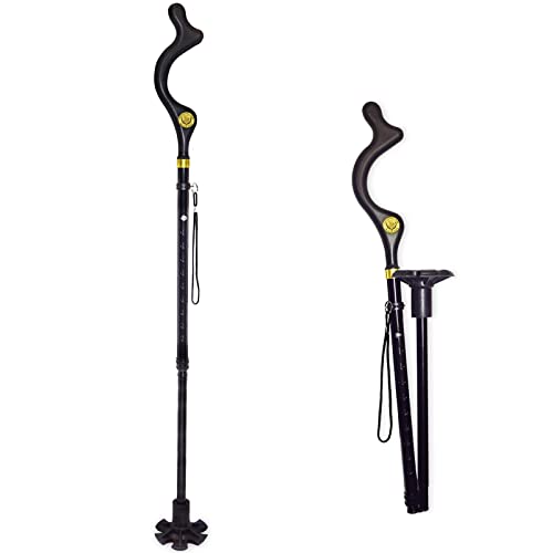 Rozhuhro BéQuilles D'âGe Avancé Trekking Pole Voyage Alpinisme RéGlage du Pliage Arbre RéGlable Marche Facile Convient à DifféRents Terrains Cover