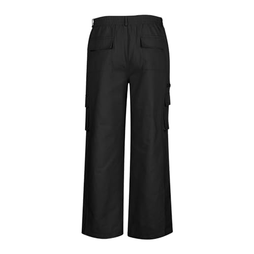 for Man Fall Winter Loose Fit Cargo Track Athletic Running Cardigan Straight Leg Basic Long Leg Pants Mens 20254