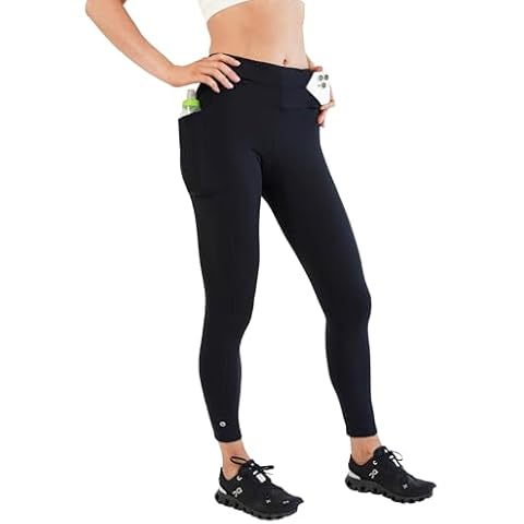 FlipBelt Women’s Running Leggings with Pockets, Running-Belt Leggings, S, Black Cover