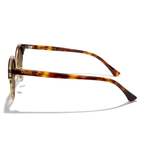 MERRY'S Modern Semi-Rimless Square Acetate Sunglasses for Women and Men UV400 Polarized Sunglasses S61903