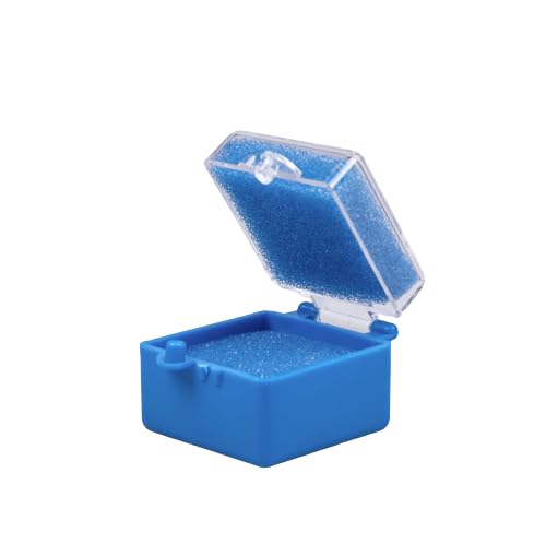 100/Bx Dental Crown & Bridge Box with Clear Lid Insert Foams Dental Crown and Bridge Tooth Boxes 1"- 2" Size (1")