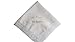 Pañuelo bautizo bordado letras plateadas 35x35 cm
