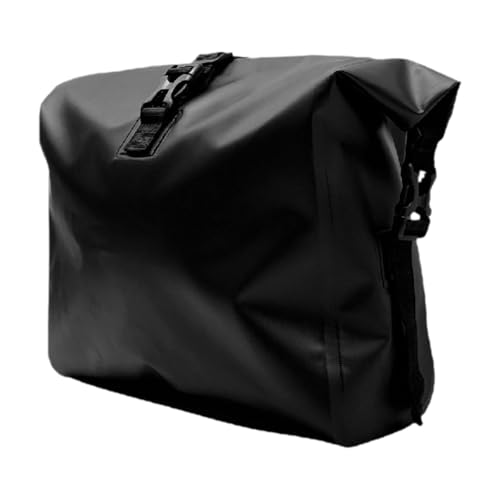 Vaveren Waterproof Bike Pannier,Bicycles Rear Rack Bag, PVC Saddle Bag Backseat Storage Pouch for Commuting Commute Touring Cycling, black