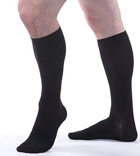 Image of Allegro Men's 20-30 mmHg Essential 102 Ribbed Compression Support Socks, Comfortable Support Garments for Men