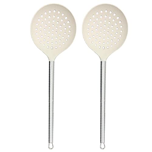 2 Skimmer Slotted Spoon Stainless Steel Strainer Cooking Draining Frying Kitchen