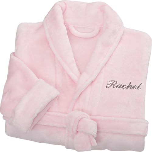 Personalization Universe Special Occasions Embroidered Short Fleece Robes
