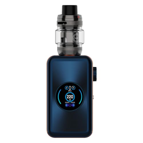 Vaporesso GEN MAX Kit | 220W Vaporesso GEN MAX Mod -Vape DL - 6ml Auto-Open Top iTank T Clearomizer Fit GTI Mesh Coil (Gti 0.2Ω/ 0.4Ω) E Cigarette Vaporizer No Nicotine No Liquid (Azul Tormenta)
