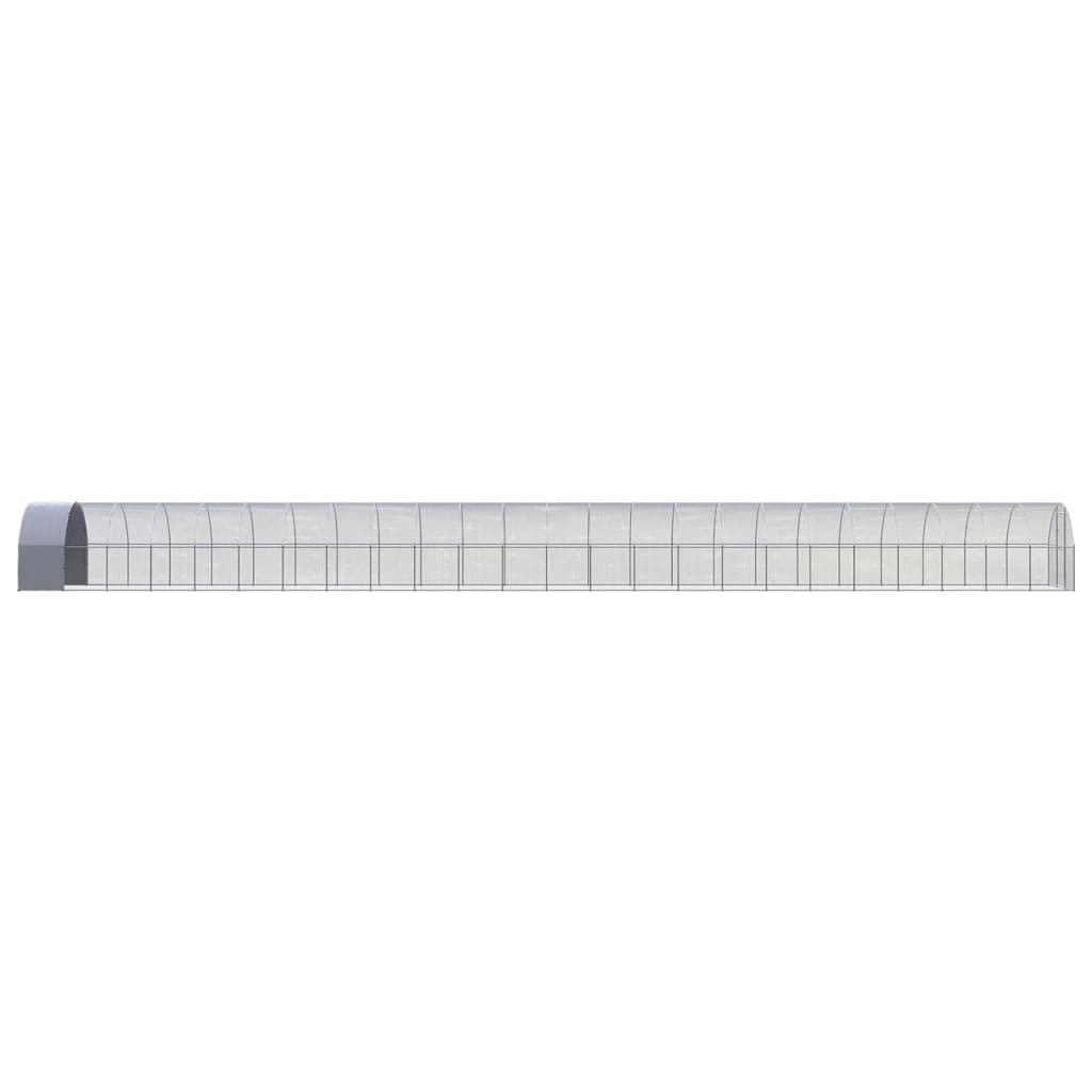 vidaXL Gallinero de Exterior de Acero Galvanizado 3x24x2 m Jaula Gallinas