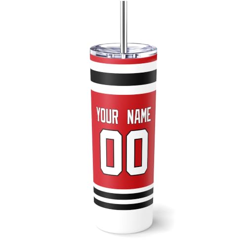 Image of ANTKING Chicago Tumbler 20oz Travel Mug Custom Name Number Gifts | Stainless Steel Insulated Coffee Cup for Men Women