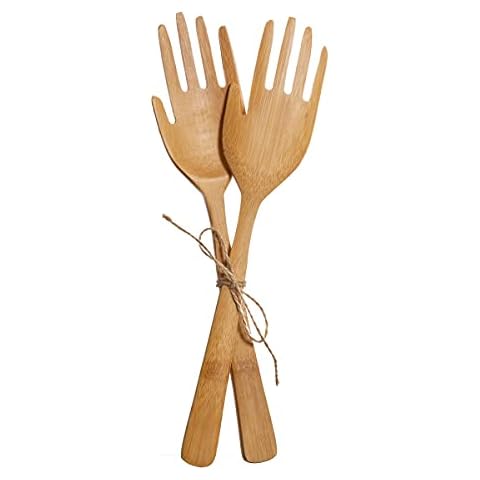 Sass & Belle Bamboo Salad Serving Hands Cover