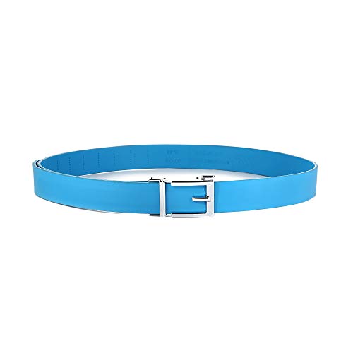 Image of Gelante Genuine Leather Ratchet Dress Belt With Automatic Sliding Buckle - Minimalistic Style-Trim to Fit