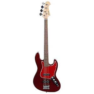 Fazley FJB218DR elektrische basgitaar rood