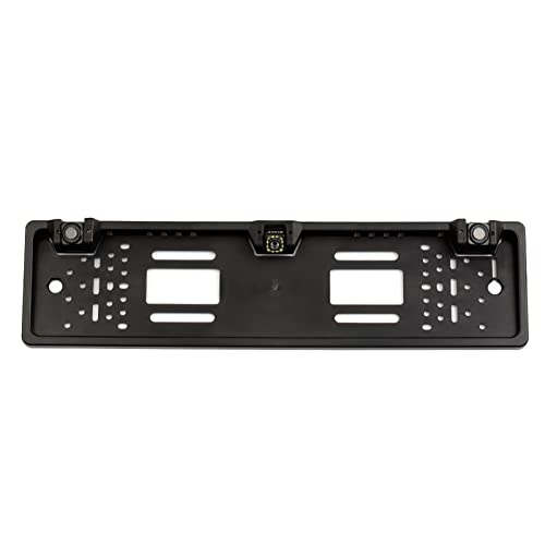 aqxreight Caméra de Recul avec Cadre de Plaque d'immatriculation Européenne, Caméra de Recul à 8 LED avec Système de Radar de, Capteur de Stationnement,...