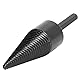 Holzspaltbohrer Holzspalter Kohlenstoffstahlspaltbohrer Schneidkopf Schwarzer Sechskantschaftschraube Spaltkegel Twist Brennholzbohrer (32 mm)
