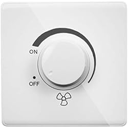 Regulador Potencia Ventilador Max-Tonsen Interruptor de Pared de Controlador de Velocidad Continuo con Ajuste de Ventilador de Techo de 86 Tipos 220V 10A