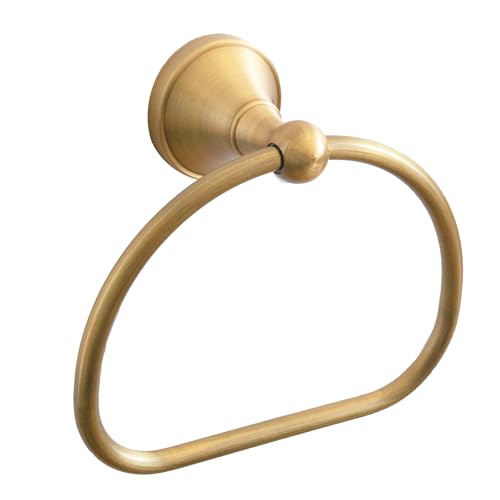 Celbon Semi-circular Bath Towel Ring? Classical Towel Holder Hangers Wall Mount Antique Brass Hand Towel Holder for Bathroom?Kitchen Bathroom Hardware Accessories