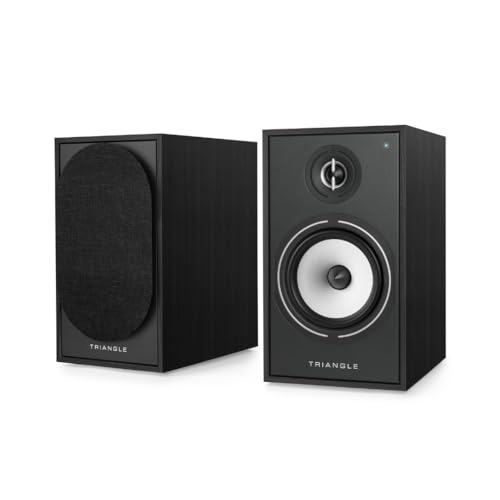 Triangle- Enceintes Actives BOREA BR03 Connect - Enceintes Bibliothèque Bluetooth avec Amplificateur 2X 60W - Audio HD - Entrées Phono/Platine TV Arc & USB -...