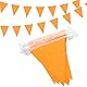 15 m/49 Fuß orangefarbene Wimpelkette, 42 Stück dreieckige Stoffbanner für Innen- und Außendekorationen für Geburtstage, Babypartys, Hochzeiten, Gärten und Partys