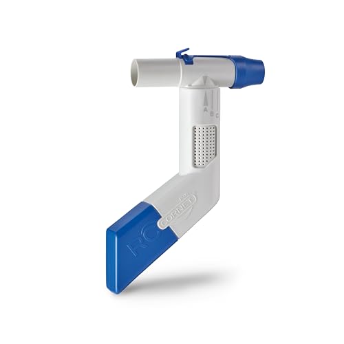 CEGLA RC-Cornet PLUS Atemtherapiegerät reduziert Husten, löst Schleim, lindert Atemnot – Anschluss für Inhalationsgeräte zur Inhalation integriert, befreit untere Atemwege, hilft leichter zu atmen